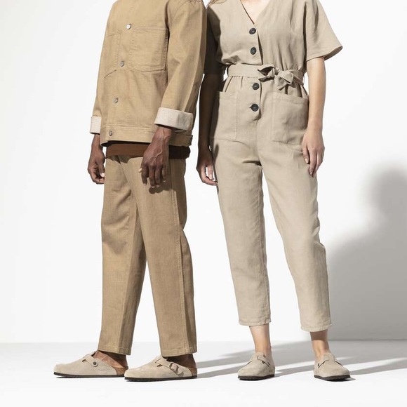 NWT Birkenstock Boston Leather Suede Taupe Clogs EU 45 / US M 12 - Picture 7 of 16